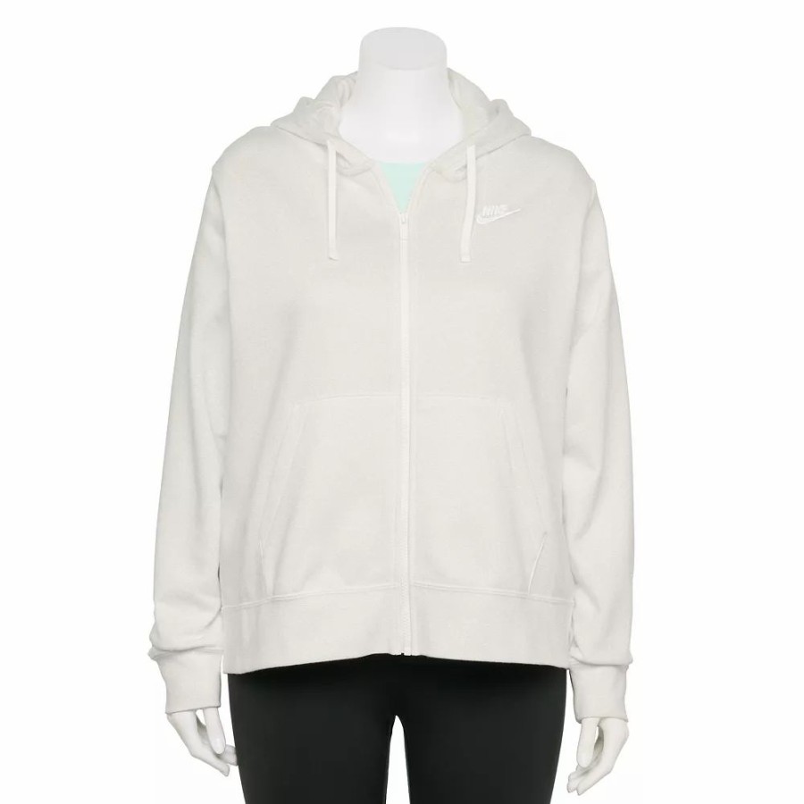 Outerwear * | Plus Size Nike Sportswear Club Fleece Full-Zip Hoodie