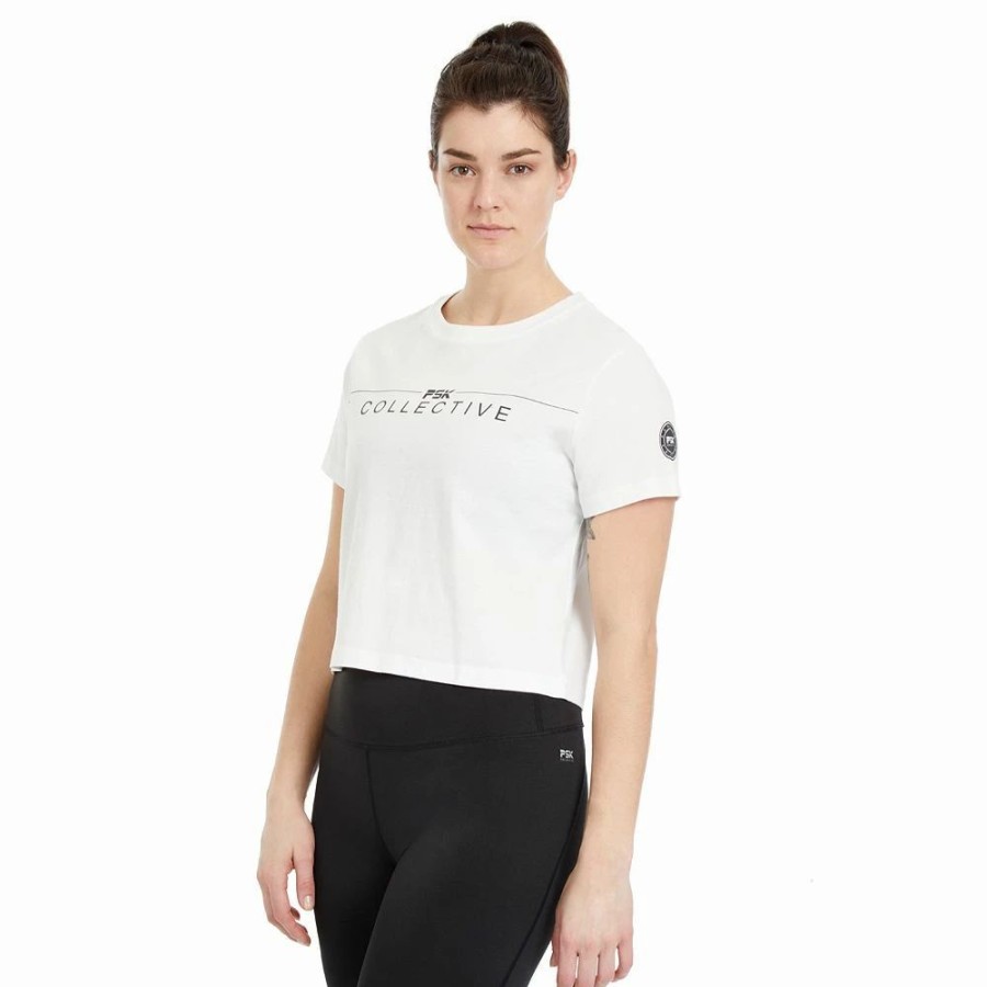 Tops * | Women'S Psk Collective Logo Crop Tee