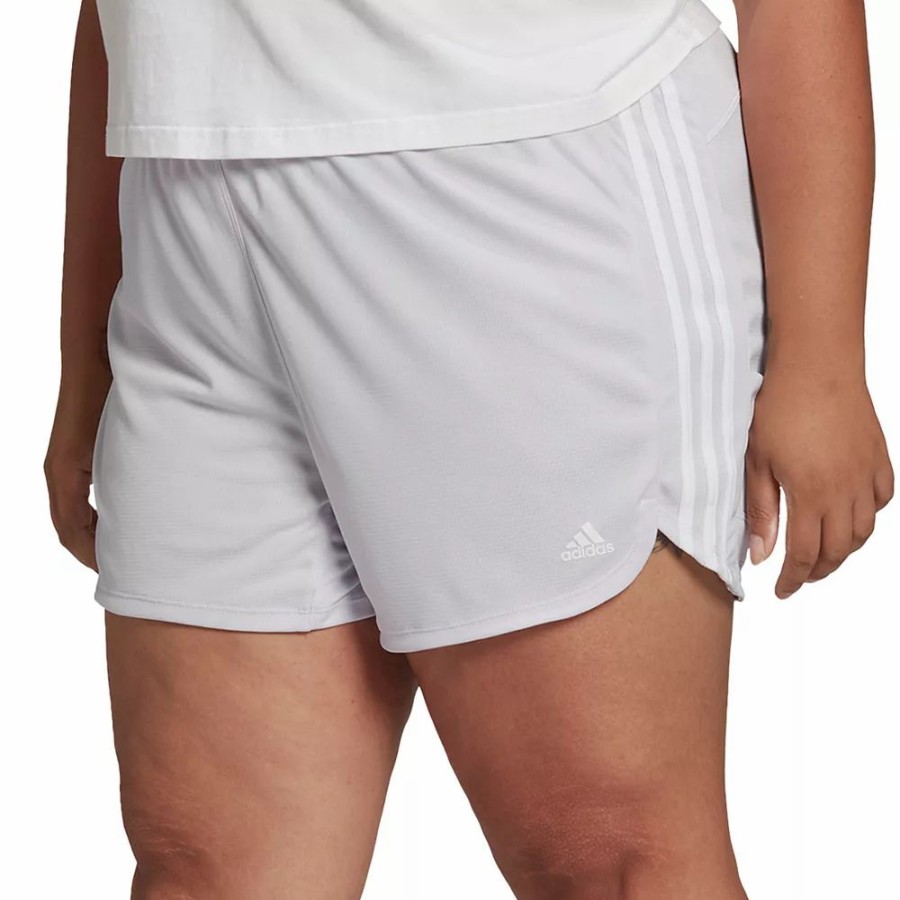 Bottoms * | Plus Size Adidas Pacer 3-Stripes Knit Shorts