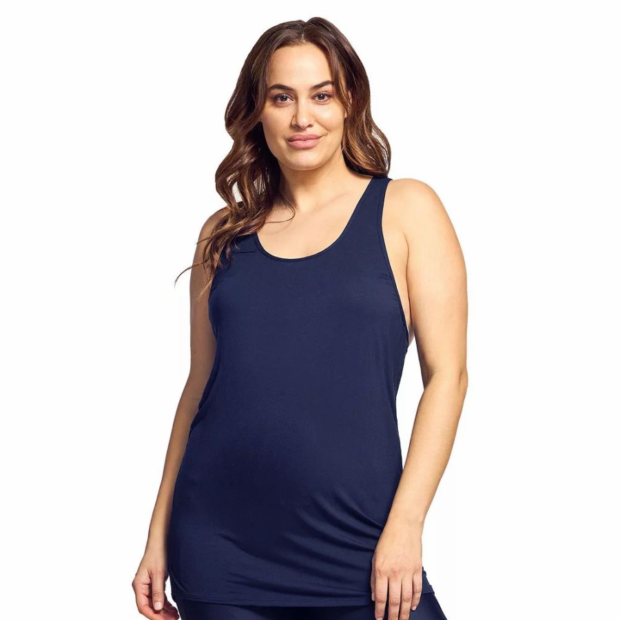 Swimsuits * | Plus Size Mazu Swim Ultra Soft Racerback Cover Up Tank