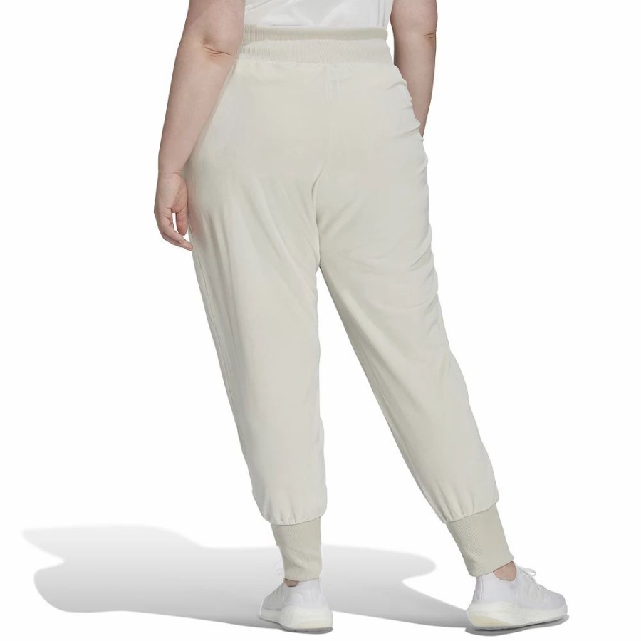 Bottoms * | Plus Size Adidas Holidayz Cozy Velour High-Waisted Joggers