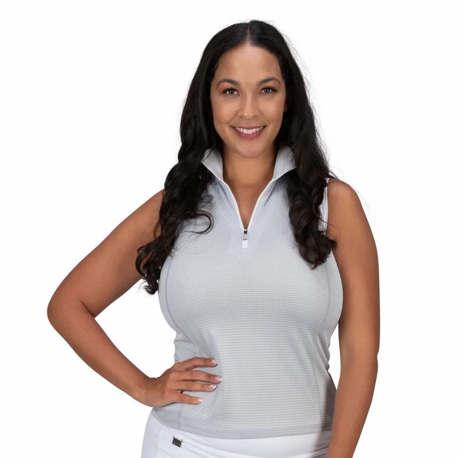 Tops * | Plus Size Nancy Lopez Zone Sleeveless Polo