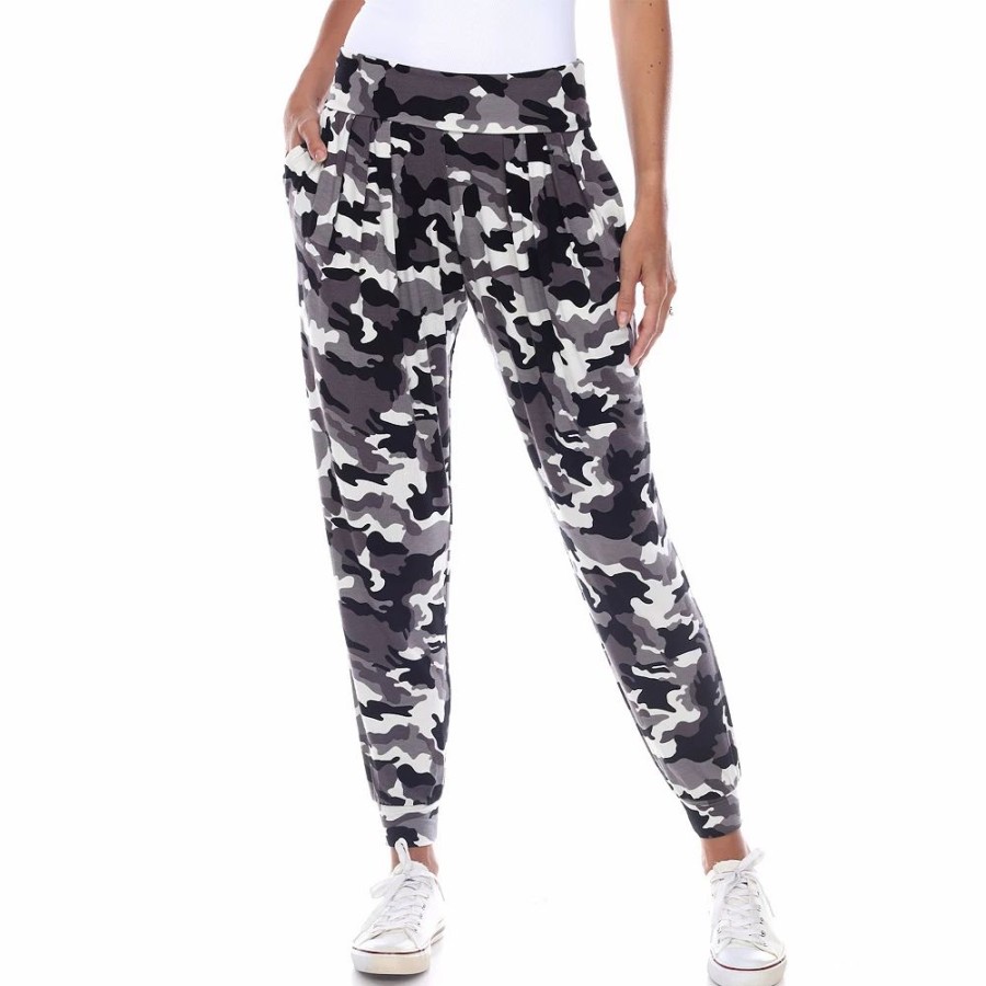 Bottoms * | Women'S White Mark Camo Harem Pants