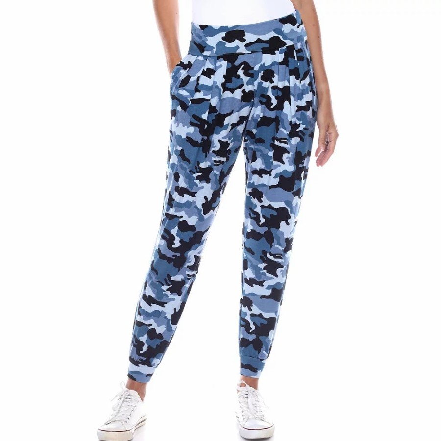 Bottoms * | Women'S White Mark Camo Harem Pants