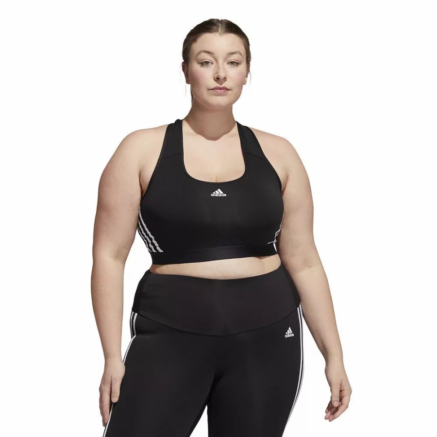 Underwear * | Plus Size Adidas Powerreact Training Medium-Impact Sports Bra