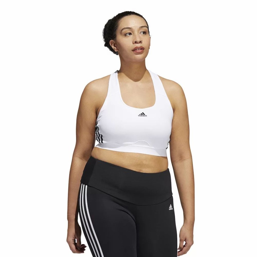 Underwear * | Plus Size Adidas Powerreact Training Medium-Impact Sports Bra