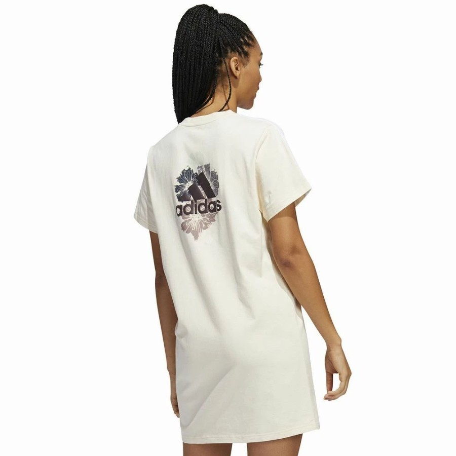 Dresses * | Women'S Adidas Floral Graphic T-Shirt Dress