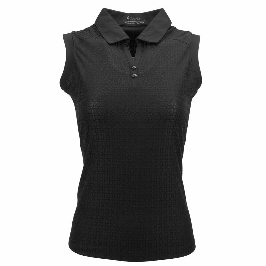 Tops * | Women'S Nancy Lopez Journey Sleeveless Polo