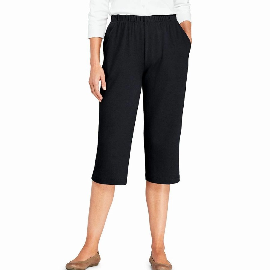 Bottoms * | Petite Lands' End Sport High Waist Pull-On Capri Pants