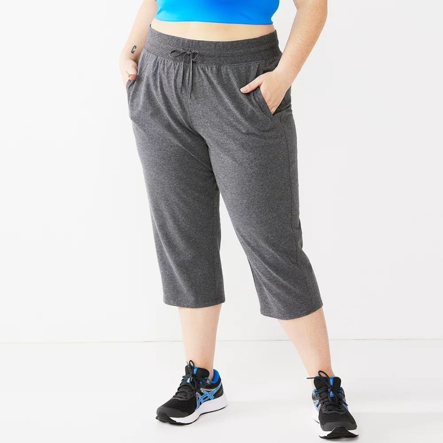 Bottoms * | Plus Size Tek Gear Essential Straight-Leg Capris