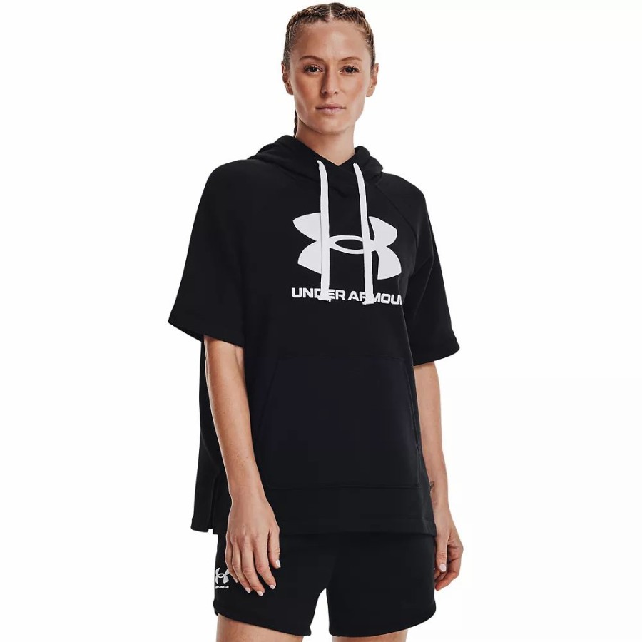 Tops * | Women'S Under Armour Rival Fleece Short Sleeve Hoodie