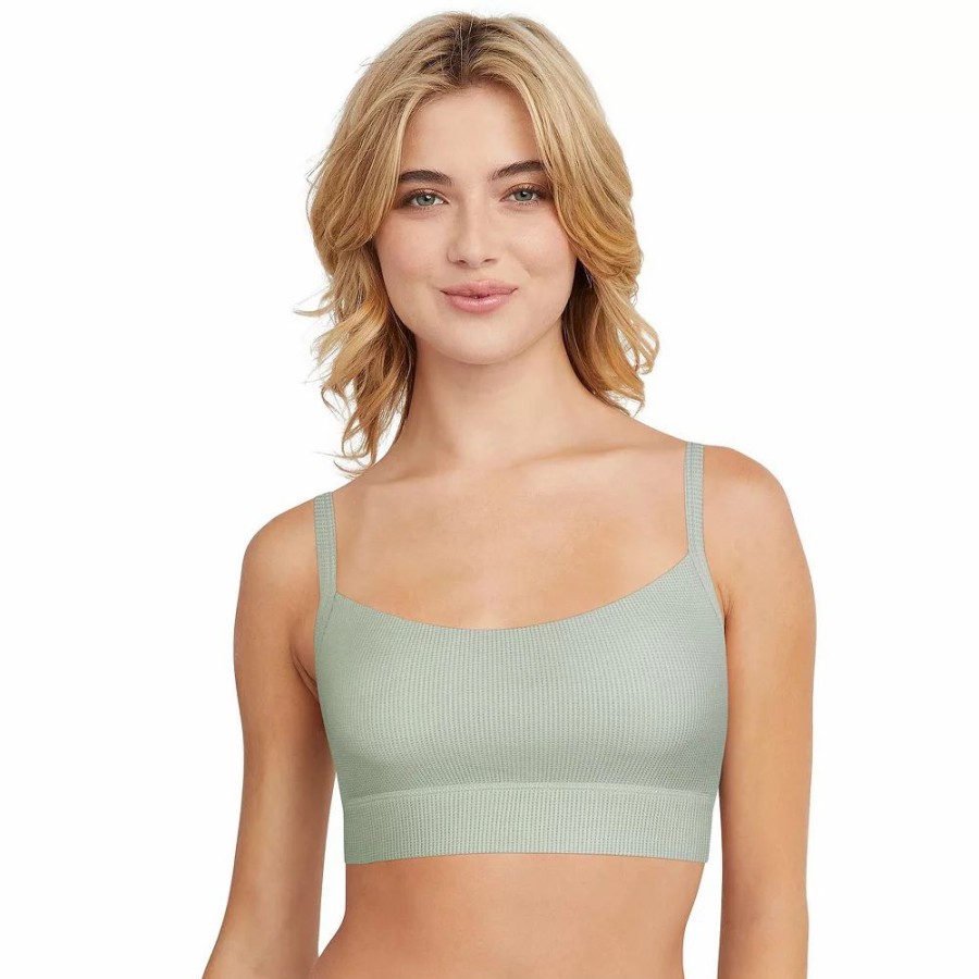 Underwear * | Hanes Ultimate Comfort Flex Fit Authentic Longline Scoop Crop Bralette Dhy201