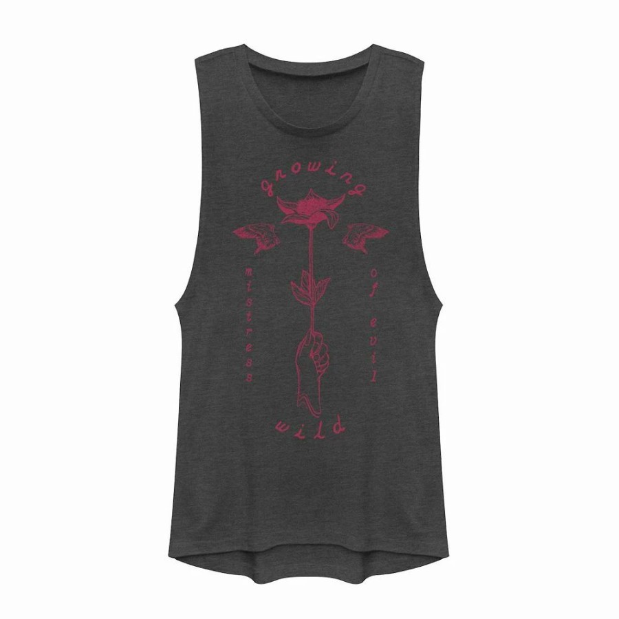 Tops * | Disney'S Maleficent Juniors' Mistress Of Evil "Growing Wild" Muscle Tank