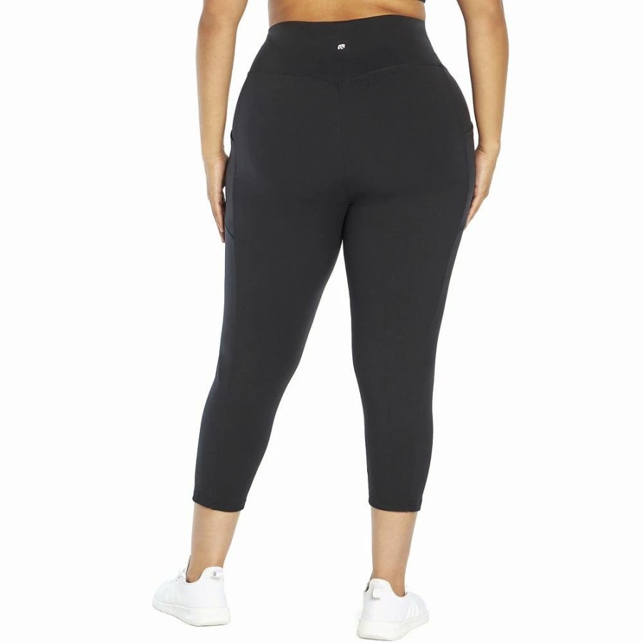 Bottoms * | Plus Size Marika Drew High-Waisted Mid-Calf Leggings