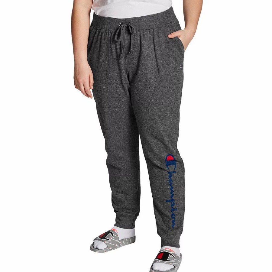 Bottoms * | Plus Size Champion Powerblend Fleece Graphic Joggers