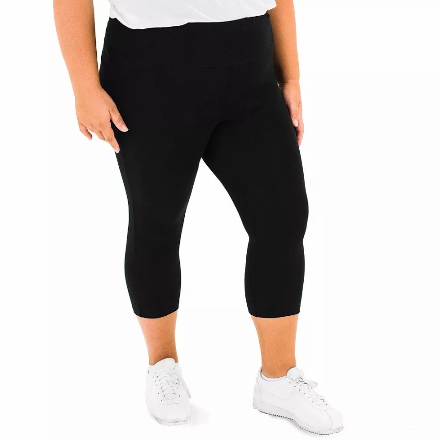 Bottoms * | Plus Size Spalding High-Waisted Capri Leggings