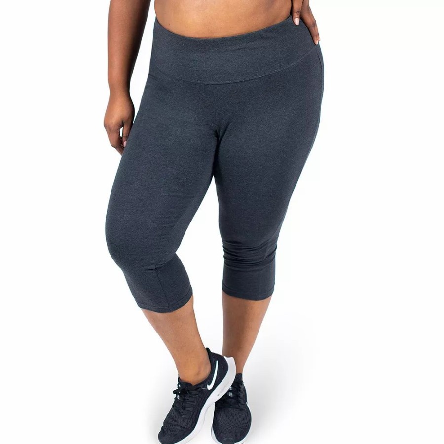 Bottoms * | Plus Size Spalding High-Waisted Capri Leggings