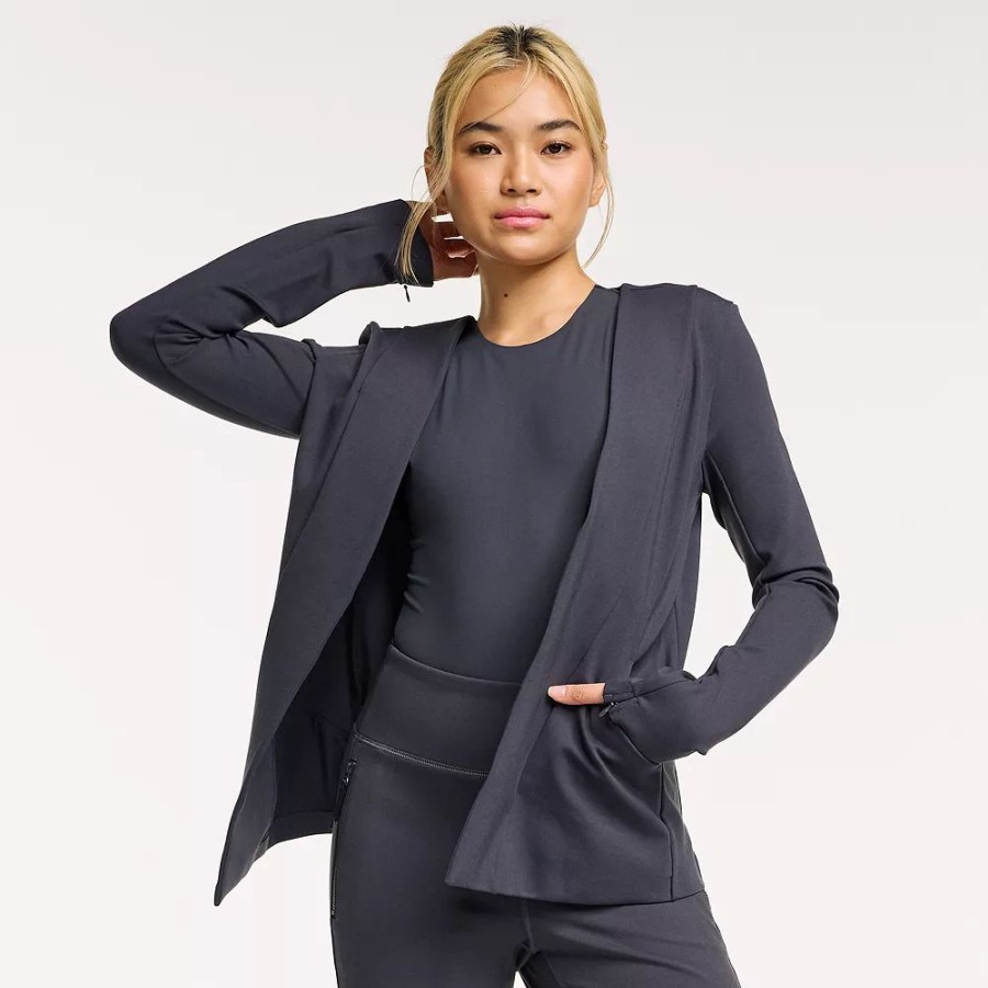 Outerwear * | Women'S Flx Commuter Elevate Open-Front Ponte Blazer