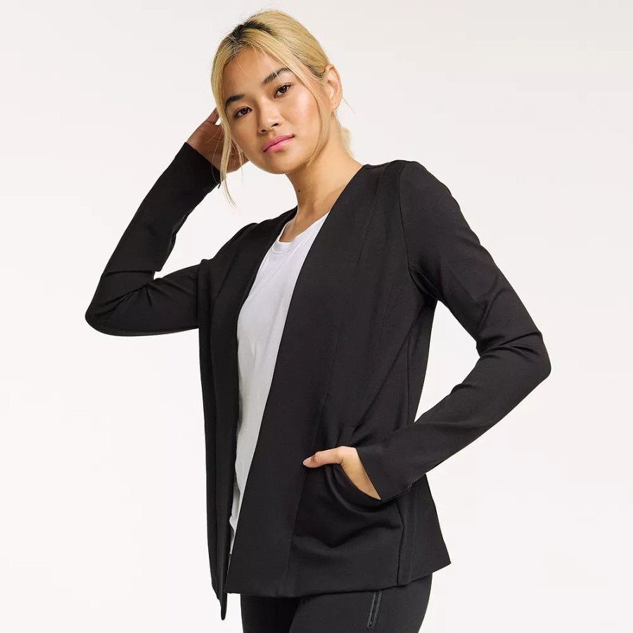 Outerwear * | Women'S Flx Commuter Elevate Open-Front Ponte Blazer