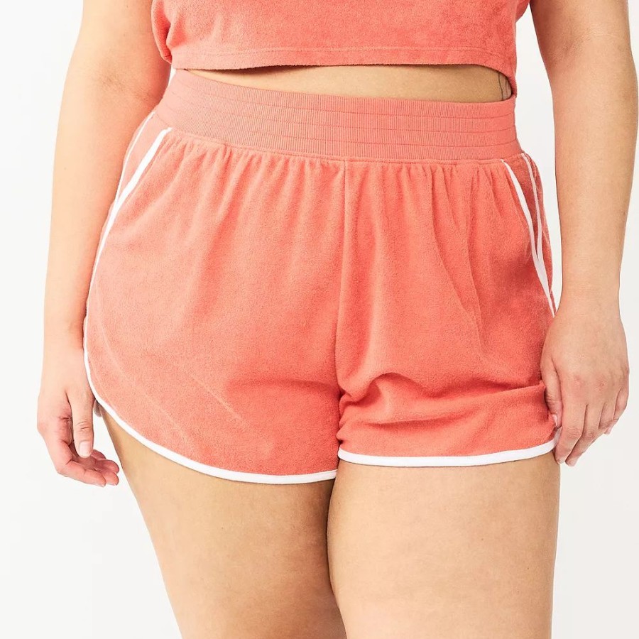 Bottoms * | Juniors' Plus Size So Towel Terry Dolphin Shorts