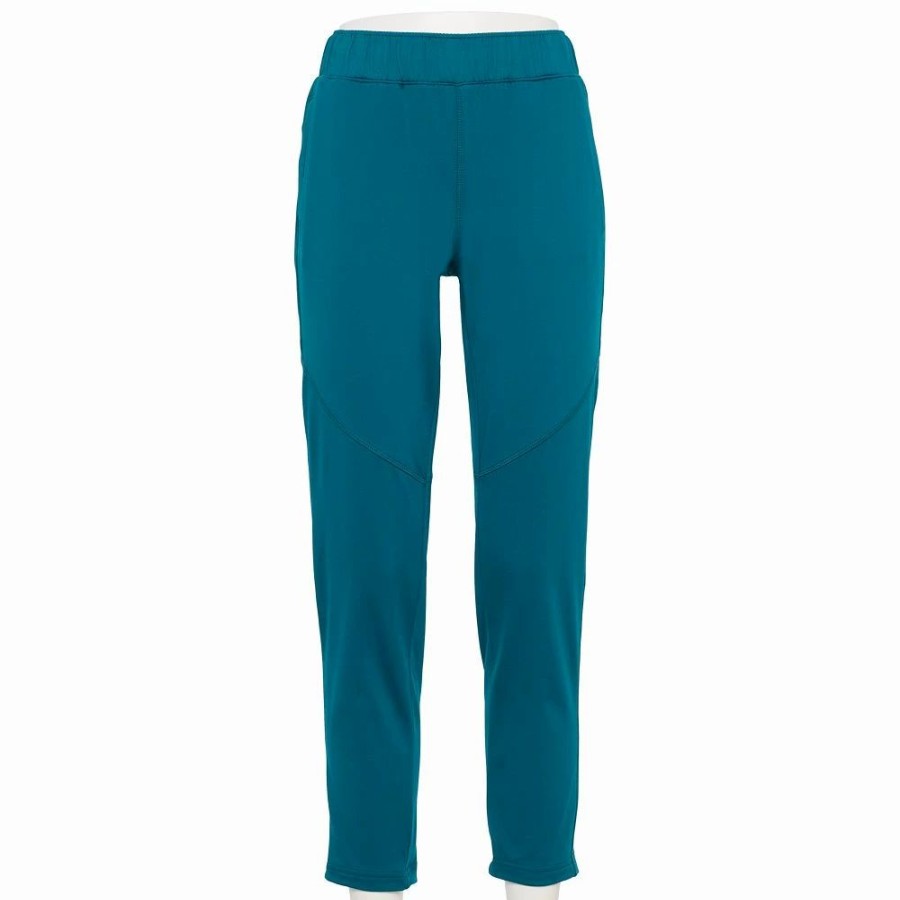 Bottoms * | Women'S Tek Gear Performance Fleece Slim Fit Pants Night Life Teal