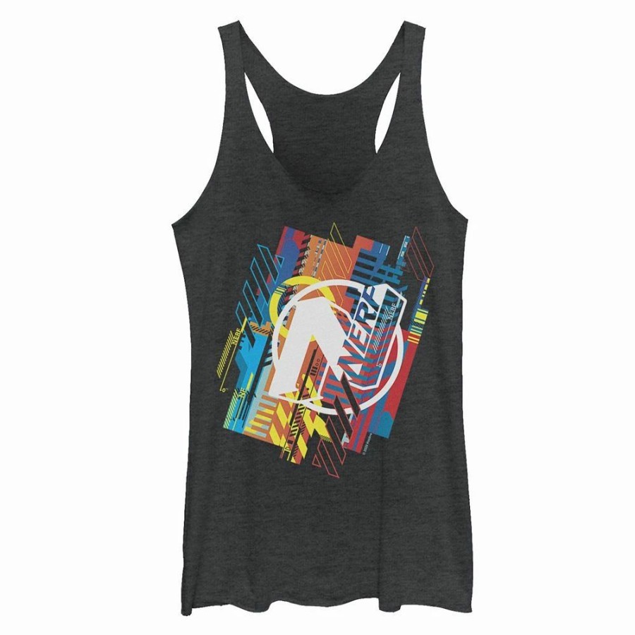 Tops * | Juniors' Nerf N Glitched Logo Tank Top