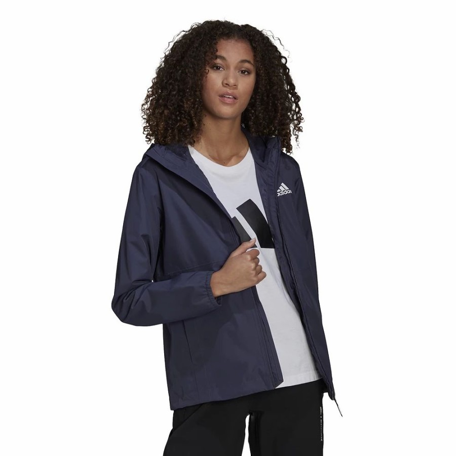 Outerwear * | Women'S Adidas Essential Hooded Rain Jacket