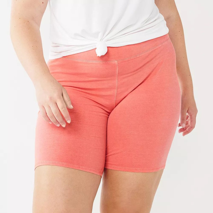 Bottoms * | Juniors' Plus Size So Lounge High Waist Side Piece Bike Shorts