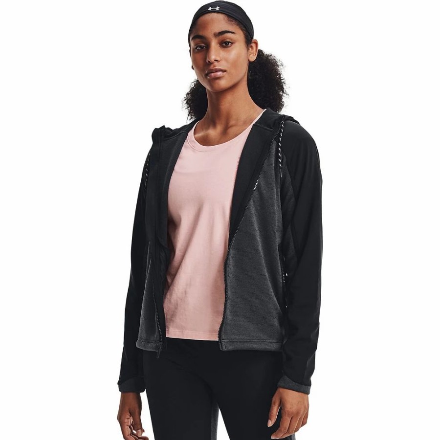 Outerwear * | Women'S Under Armour Essential Hooded Water-Resistant Sweater Jacket