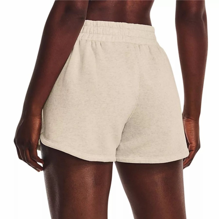 Bottoms * | Women'S Under Armour Rival Fleece Shorts Oatmeal Light Heather