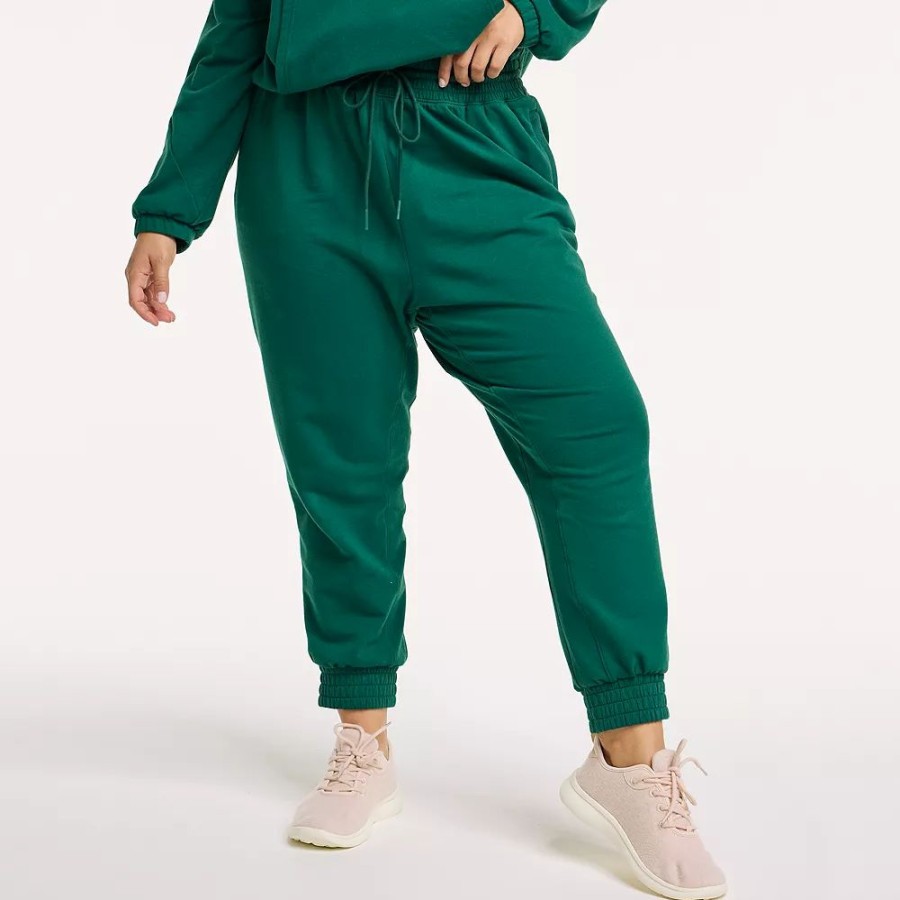 Bottoms * | Plus Size Flx Paperbag High-Waisted Sweatpants