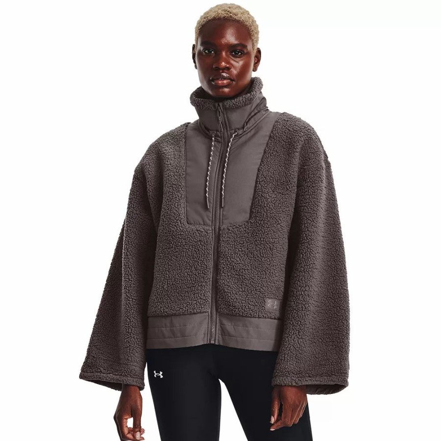 Tops * | Women'S Under Armour Legacy Sherpa Full-Zip Jacket