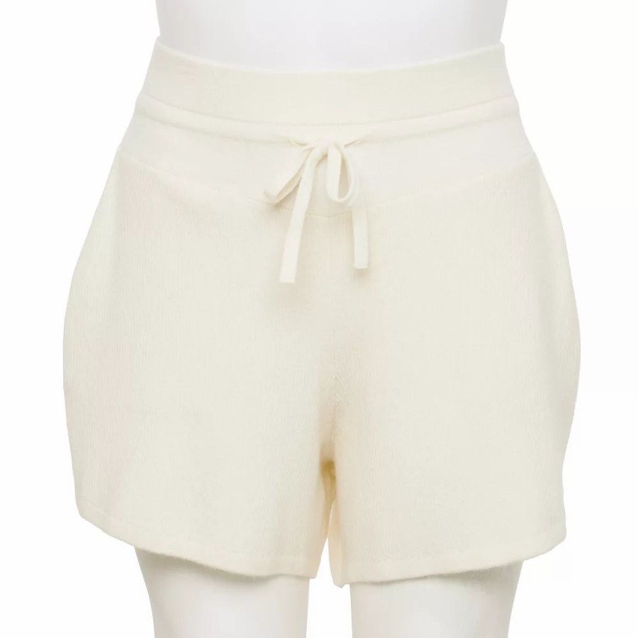 Bottoms * | Plus Size Flx Ribbed High-Waisted Sweater Shorts