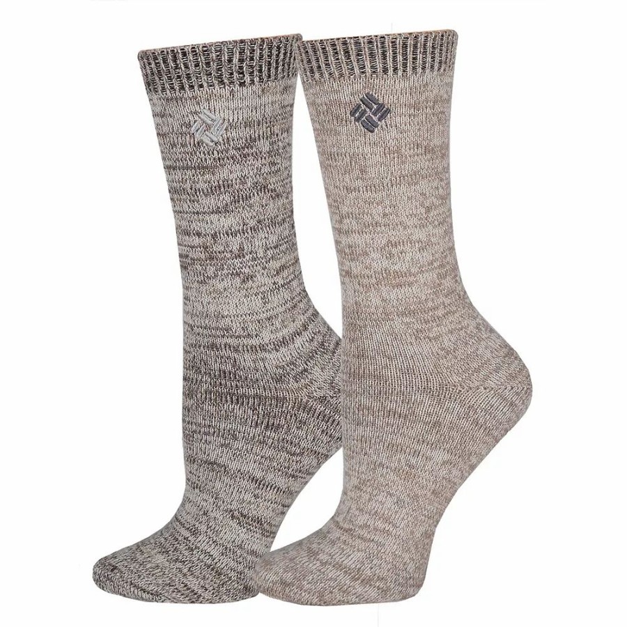 Socks & Hosiery * | Women'S Columbia 2-Pack Super Soft Marled Crew Socks