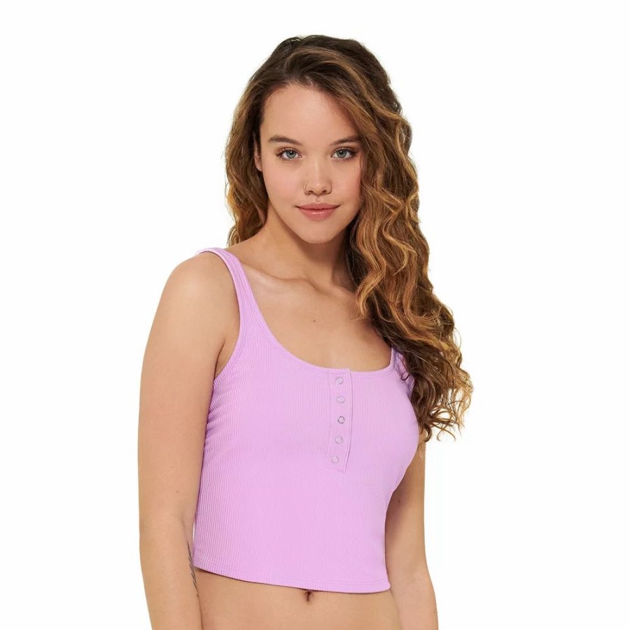 Swimsuits * | Juniors' Ninety-Nine Scoopneck Tankini Top