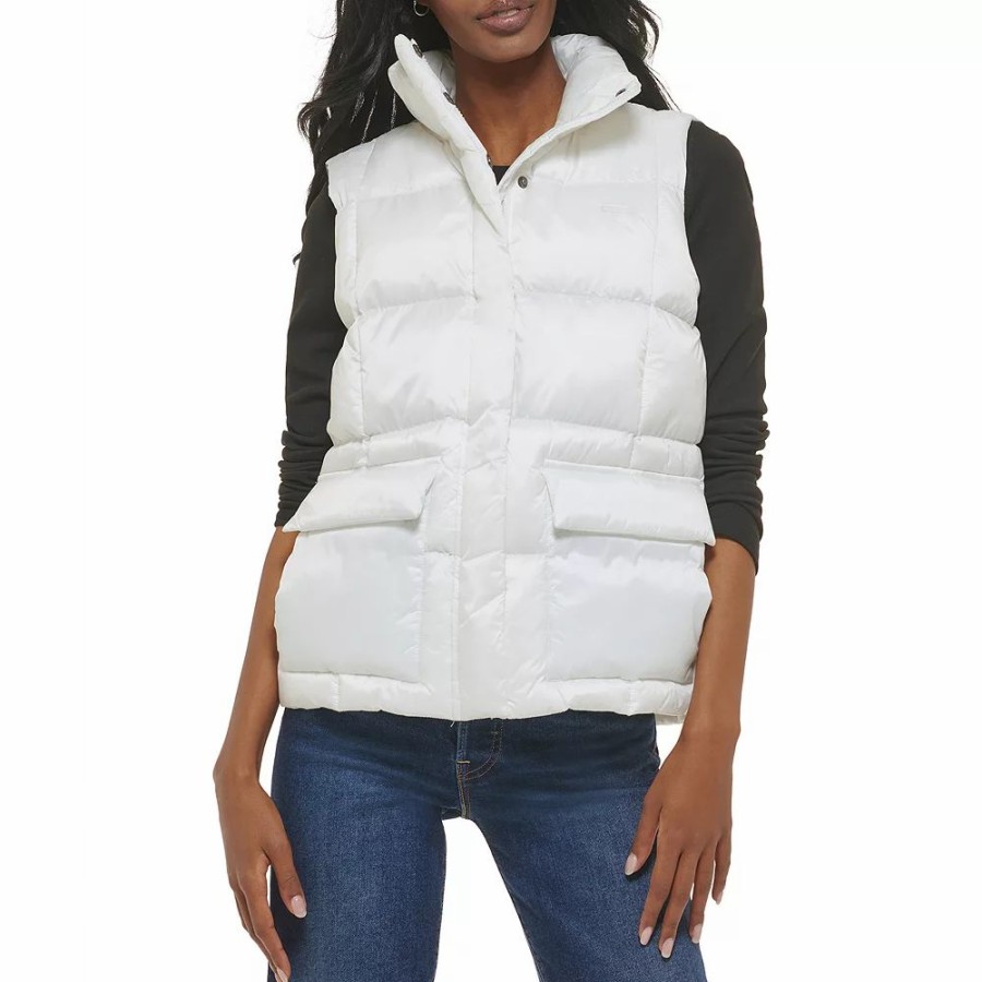 Outerwear * | Women'S Levi'S Box Quilted Puffer Vest