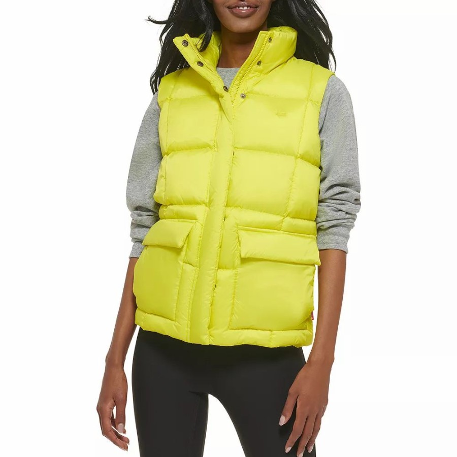 Outerwear * | Women'S Levi'S Box Quilted Puffer Vest