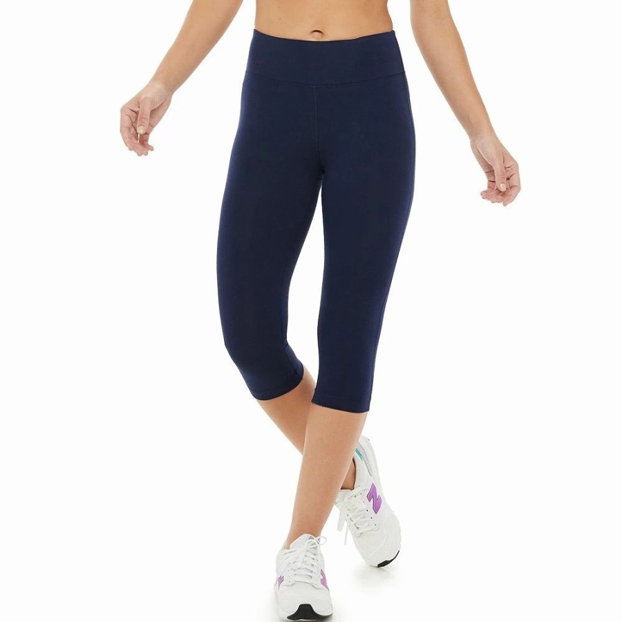 Bottoms * | Women'S Tek Gear Essential High-Waisted Skimmer Capri Leggings