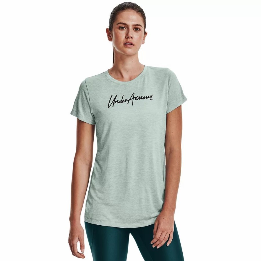 Tops * | Women'S Under Armour Twist Script Wordmark Tech Tee