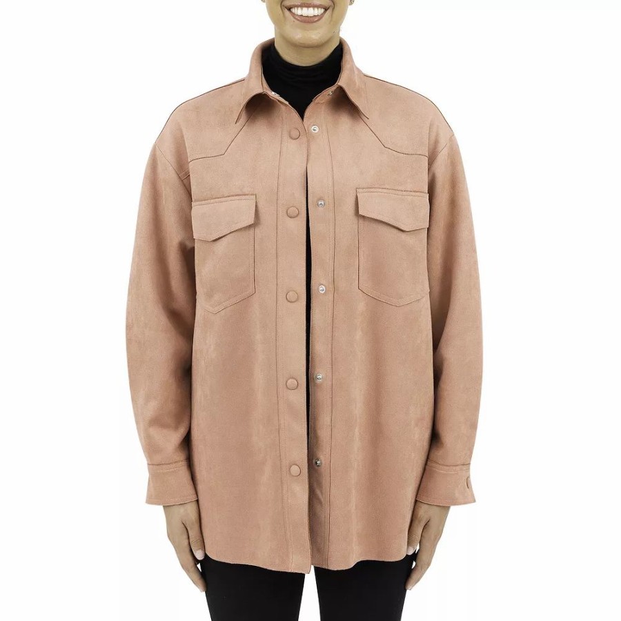 Outerwear * | Women'S Fleet Street Faux-Suede Shacket