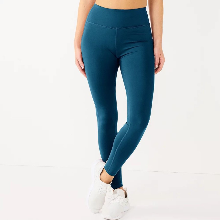 Bottoms * | Petite Tek Gear Ultrastretch High-Waisted Side Pocket Leggings