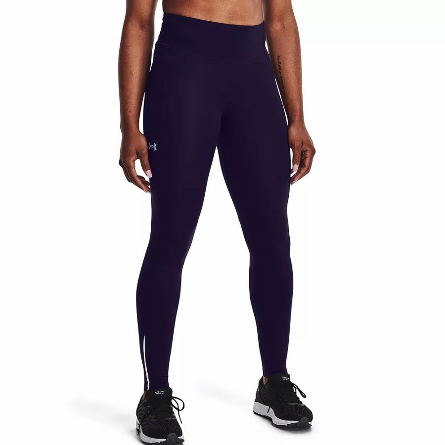 Bottoms * | Women'S Under Armour Fly Fast 3.0 7/8 Ankle Leggings Purple Switch