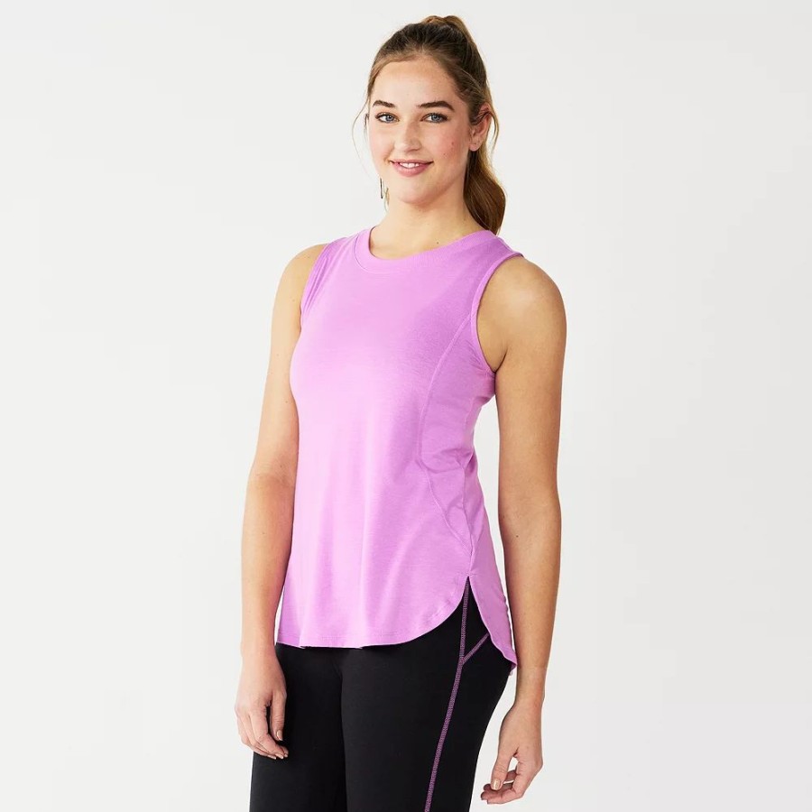 Tops * | Women'S Tek Gear Easy High-Low Tank