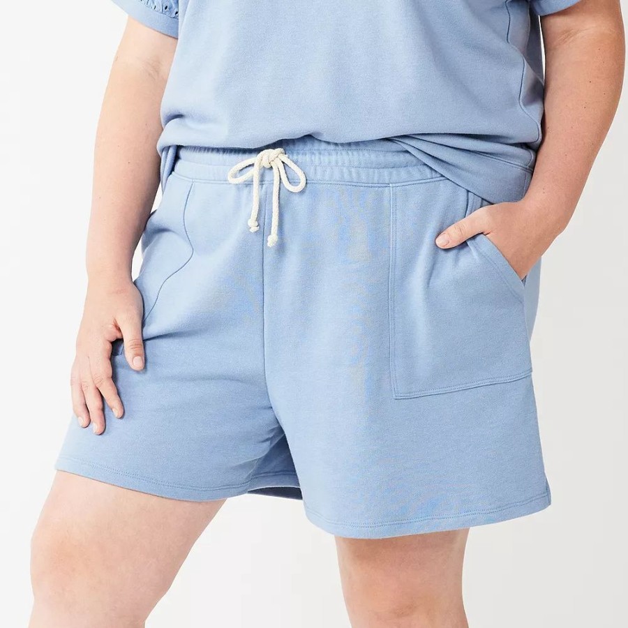 Bottoms * | Plus Size Sonoma Goods For Life French Terry Sweat Shorts