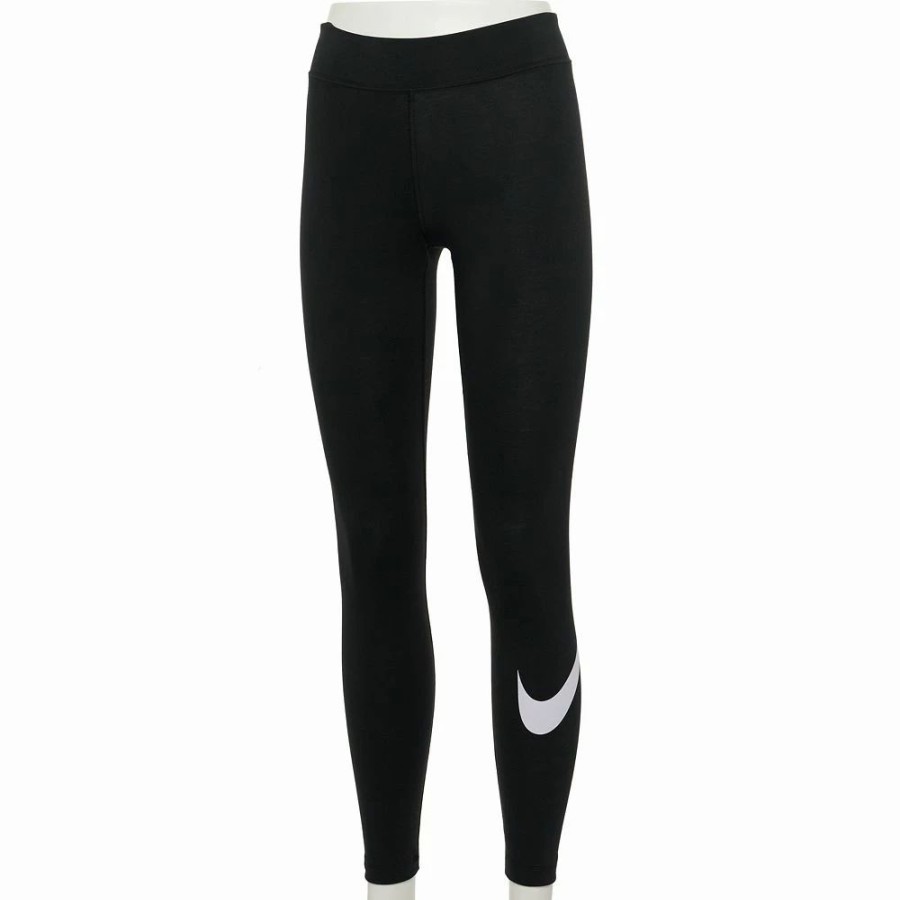 Bottoms * | Women'S Nike Sportswear Essential Swoosh Midrise Leggings