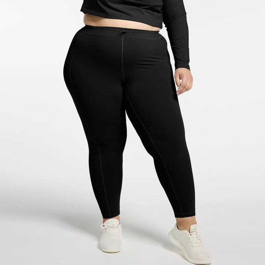 Bottoms * | Plus Size Flx High-Waisted Bungee-Waistband Leggings