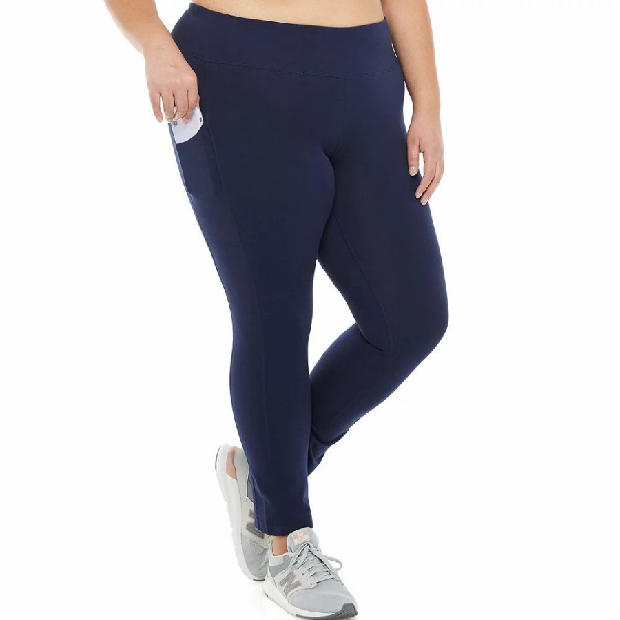 Bottoms * | Plus Size Tek Gear Pocket High-Waisted 7/8 Leggings