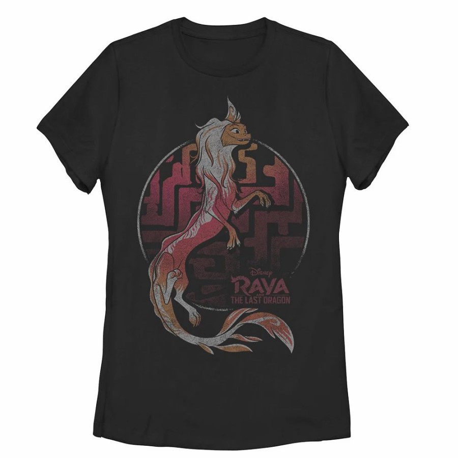 Tops * | Disney / Pixar Raya And The Last Dragon Juniors' Distressed Circle Portrait