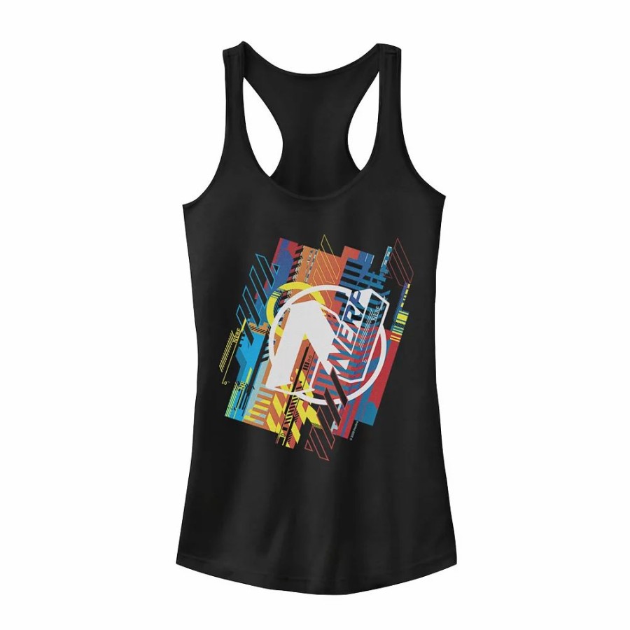 Tops * | Juniors' Nerf N Glitched Logo Tank Top