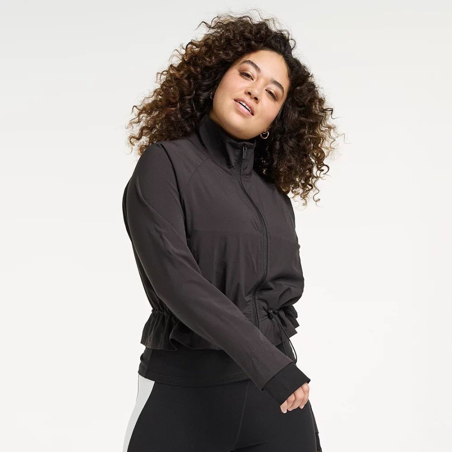 Outerwear * | Women'S Flx Convertible Peplum Jacket